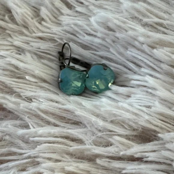 Faux Sabika Blue Crystal Drop Earrings - Picture 1 of 2